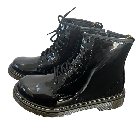 Dr. Martens Black Patent Lamper 1460 Boots Size 3